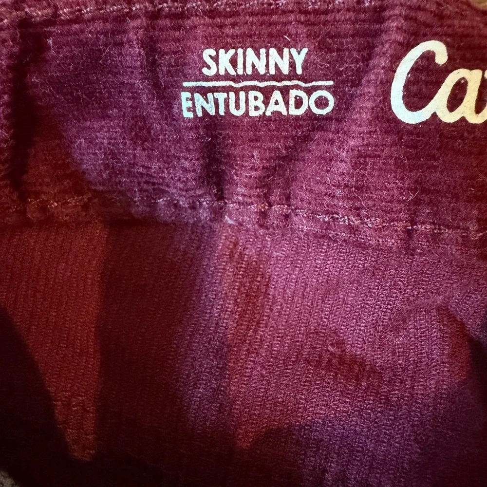 Cat & Jack Toddler Girl Skinny Burgundy FALL Corduroy Pants Size 2T
